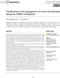 Consideration in the management of renal cell carcinoma during the COVID-19 Pandemic - SciELO