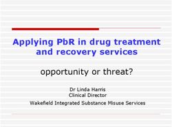 APPLYING PBR IN DRUG TREATMENT AND RECOVERY SERVICES - OPPORTUNITY OR THREAT? DR LINDA HARRIS CLINICAL DIRECTOR