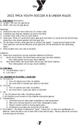 2022 YMCA YOUTH SOCCER 8 & UNDER RULES