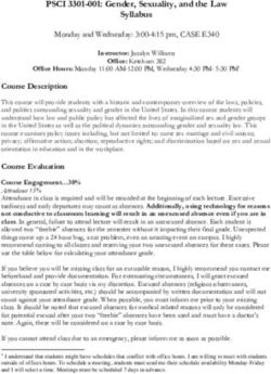 PSCI 3301-001: Gender, Sexuality, and the Law Syllabus