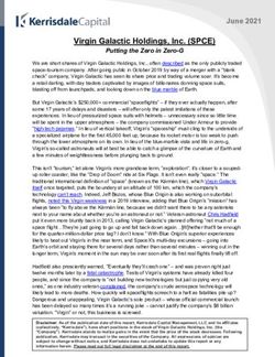 Virgin Galactic Holdings, Inc. (SPCE) - Kerrisdale Capital