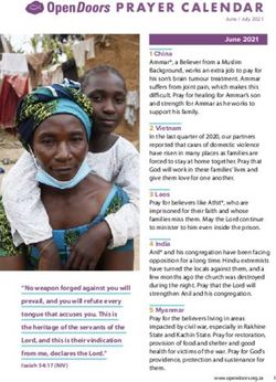 PRAYER CALENDAR - Open Doors