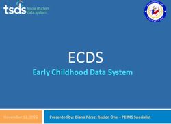 ECDS Early Childhood Data System - Presented by: Diana Pérez, Region One - PEIMS Specialist - Region One ESC