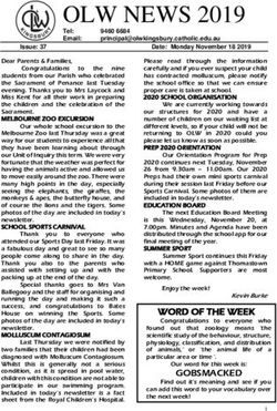 OLW NEWS 2019 Email: Our Lady of the Way, Kingsbury