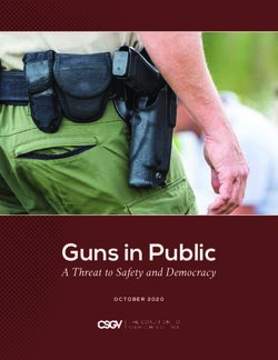 Guns in Public A Threat to Safety and Democracy - OCTOBER 2020