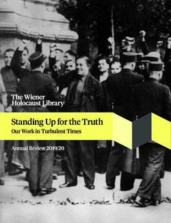 Standing Up for the Truth - Our Work in Turbulent Times - The Wiener Holocaust Library