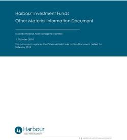 Harbour Investment Funds Other Material Information Document