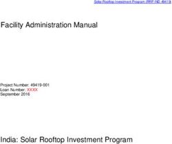Facility Administration Manual - India: Solar Rooftop Investment Program