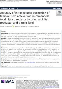 Accuracy of intraoperative estimation of femoral stem anteversion in cementless total hip arthroplasty by using a digital protractor and a spirit ...