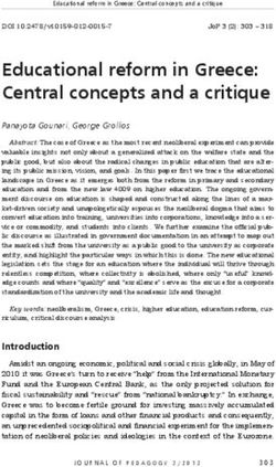 Educational reform in Greece: Central concepts and a critique