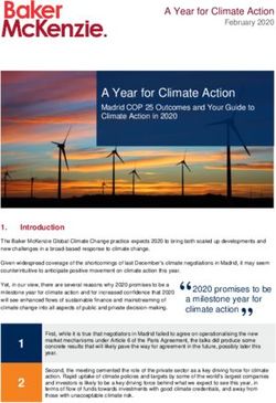 A YEAR FOR CLIMATE ACTION - MADRID CLIMATE ACTION IN 2020 - BAKER MCKENZIE