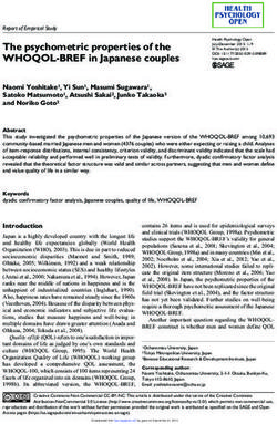 The psychometric properties of the WHOQOL-BREF in Japanese couples