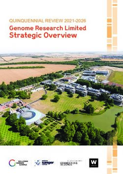 Strategic Overview Genome Research Limited QUINQUENNIAL REVIEW 2021-2026 - Wellcome Sanger Institute