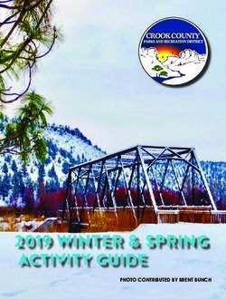 2019 winter & spring activity guide - PHOTO CONTRIBUTED BY BRENT BUNCH - Crook County Parks and Recreation District