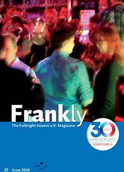 Frankly The Fulbright Alumni e.V. Magazine - Fulbright Alumni eV