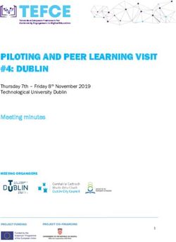 PILOTING AND PEER LEARNING VISIT #4: DUBLIN - Meeting minutes Thursday 7th - Friday 8th November 2019 Technological University Dublin