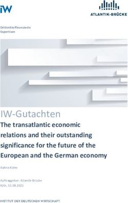 IW-Gutachten The transatlantic economic relations and their outstanding significance for the future of the European and the German economy - The ...