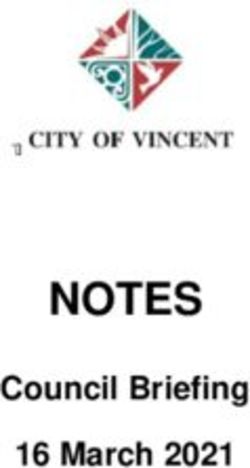 NOTES Council Briefing 16 March 2021 - The City of Vincent