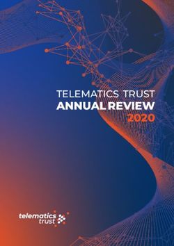 ANNUAL REVIEW 2020 TELEMATICS TRUST - Telematics | Trust