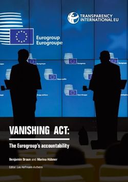 VANISHING ACT: The Eurogroup's accountability - Benjamin Braun and Marina Hübner - Transparency International EU