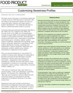 Customizing Sweetness Profiles - Sweeteners