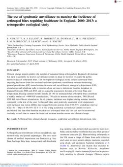 The use of syndromic surveillance to monitor the incidence of arthropod bites requiring healthcare in England, 2000-2013: a retrospective ...