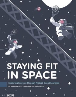 IN SPACE STAYING FIT Exploring Exercise Through Project-Based Learning - The Citadel Today