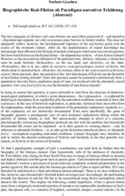 Biographische Real-Fiktion als Paradigma narrativer Erklärung (Abstract) - JOURNAL OF LITERARY THEORY