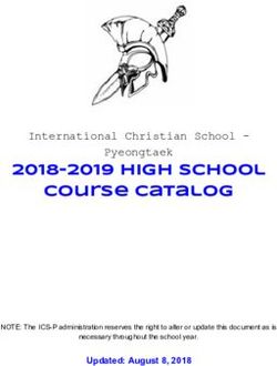 International Christian School - Pyeongtaek - 2018-2019 High School Course Catalog