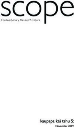 Scope - kaupapa käi tahu 5: Contemporar y Research Topics - The Scopes