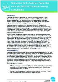 Submission to the Solicitors Regulation Authority 2020-23 Corporate Strategy Consultation