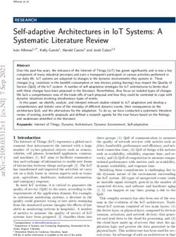 SELF-ADAPTIVE ARCHITECTURES IN IOT SYSTEMS: A SYSTEMATIC LITERATURE REVIEW - ARXIV