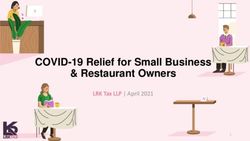 Restaurant Owners COVID-19 Relief for Small Business - LRK Tax LLP | April 2021