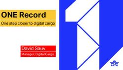 ONE Record David Sauv - Manager, Digital Cargo - IATA