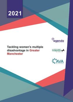 2021 Tackling women's multiple disadvantage in Greater Manchester