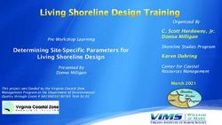Determining Site-Specific Parameters for Living Shoreline Design