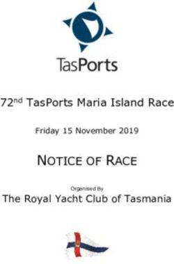 NOTICE OF RACE 72nd TasPorts Maria Island Race The Royal Yacht Club of Tasmania