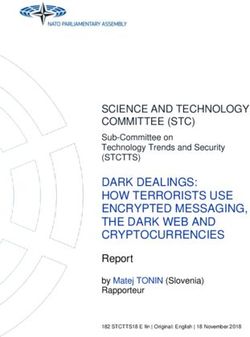 DARK DEALINGS: HOW TERRORISTS USE ENCRYPTED MESSAGING, THE DARK WEB AND CRYPTOCURRENCIES