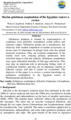 Marine gelatinous zooplankton of the Egyptian waters: a review - EKB
