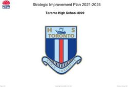 Strategic Improvement Plan 2021-2024 - Toronto High School 8909 - AWS