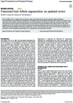 Functional hair follicle regeneration: an updated review - Nature