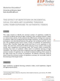 THE EFFECT OF REPETITION ON INCIDENTAL LEGAL VOCABULARY LEARNING THROUGH LONG-TERM EXPOSURE TO AUTHENTIC VIDEOS - ESP Today