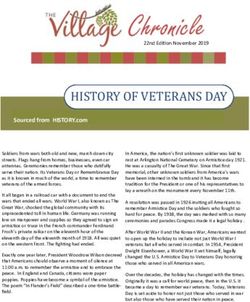 HISTORY OF VETERANS DAY - The Village at Skyline Pines