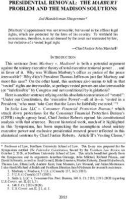 PRESIDENTIAL REMOVAL: THE MARBURY PROBLEM AND THE MADISON SOLUTIONS - Fordham Law Review