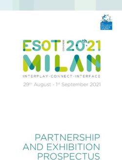 PARTNERSHIP AND EXHIBITION PROSPECTUS - 29TH AUGUST - 1ST SEPTEMBER 2021 - ESOT CONGRESS 2021