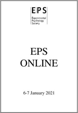 EPS ONLINE 6-7 January 2021 - Experimental Psychology Society