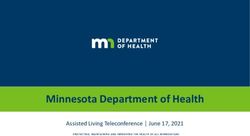 Minnesota Department of Health - Assisted Living Teleconference June 17, 2021 PROTECTING, MAINTAINING AND IMPROVING THE HEALTH OF ALL ...