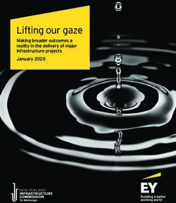 Lifting our gaze Making broader outcomes a reality in the delivery of major infrastructure projects January 2020 - Infrastructure Commission