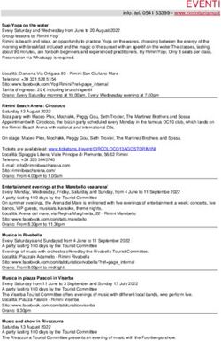 EVENTI info: tel. 0541 53399 - www.riminiturismo.it - Rimini turismo