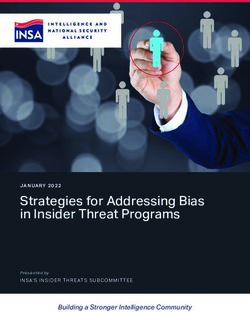 Strategies for Addressing Bias in Insider Threat Programs - Building a Stronger Intelligence Community